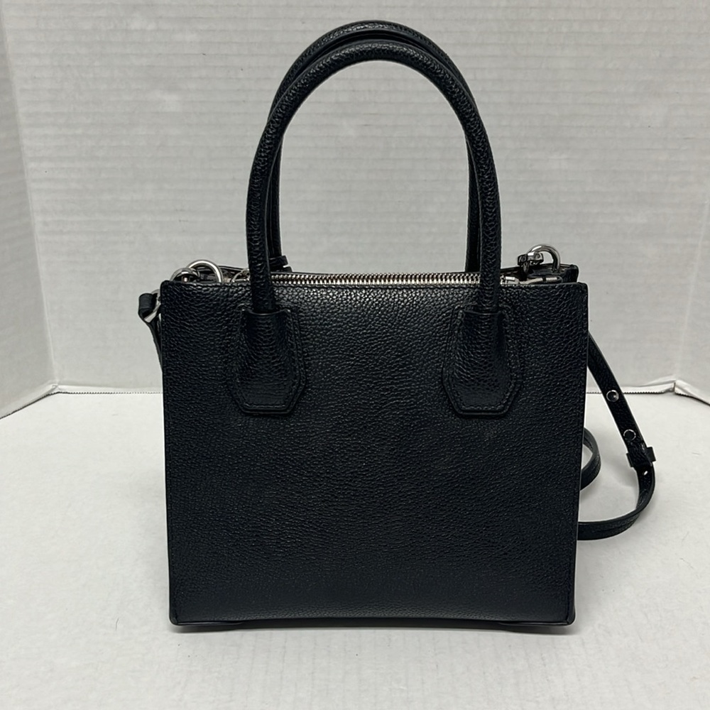 Michael kors black pebbled leather small Mercer crossbody bag | structured mini - Picture 6 of 16